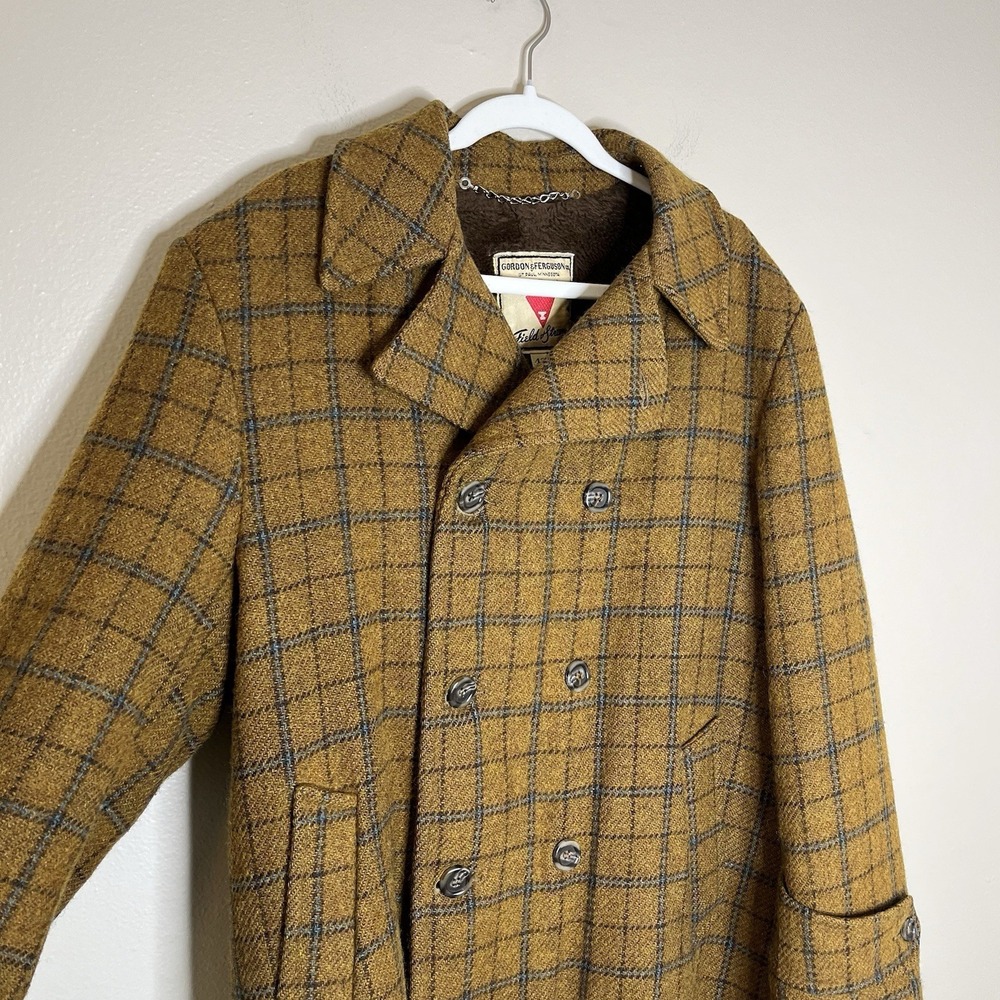 men VTG jacket Wool Plaid Gordon Ferguson Field Of Stream Preppy‎ 42 70s Retro - Picture 4 of 11